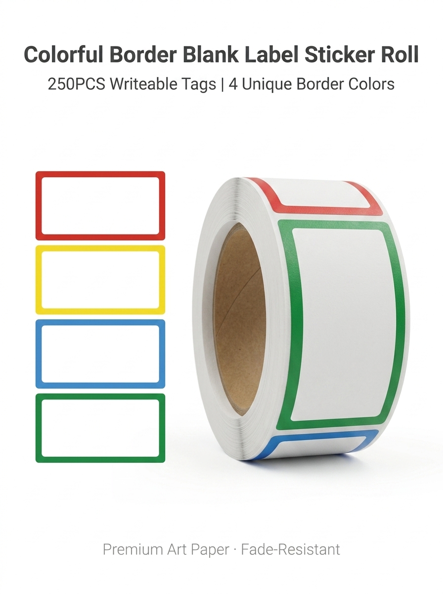 Office Furniture Brand - 250Pcs/Roll Name Storage Books Classify Stickers,4