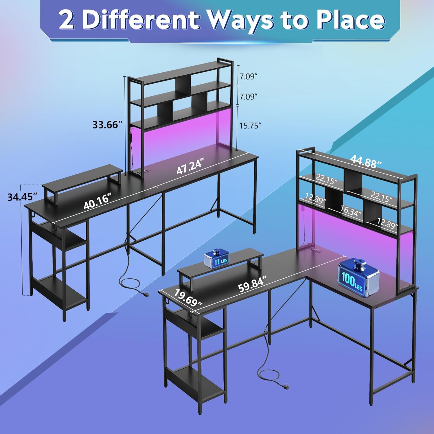 L Shaped Gaming Desk with Hutc - огляд і ціна Gaming Desk With Hutch