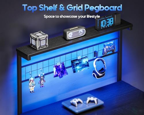 43” L Shaped Gaming Desk for S - огляд і ціна Gaming Desk With Hutch