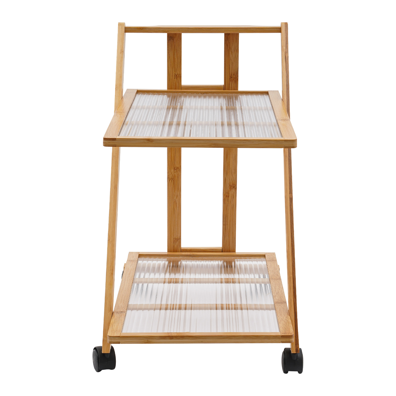 2 Tier Rolling Cart Bamboo Fol - огляд і ціна Book Cart Rolling