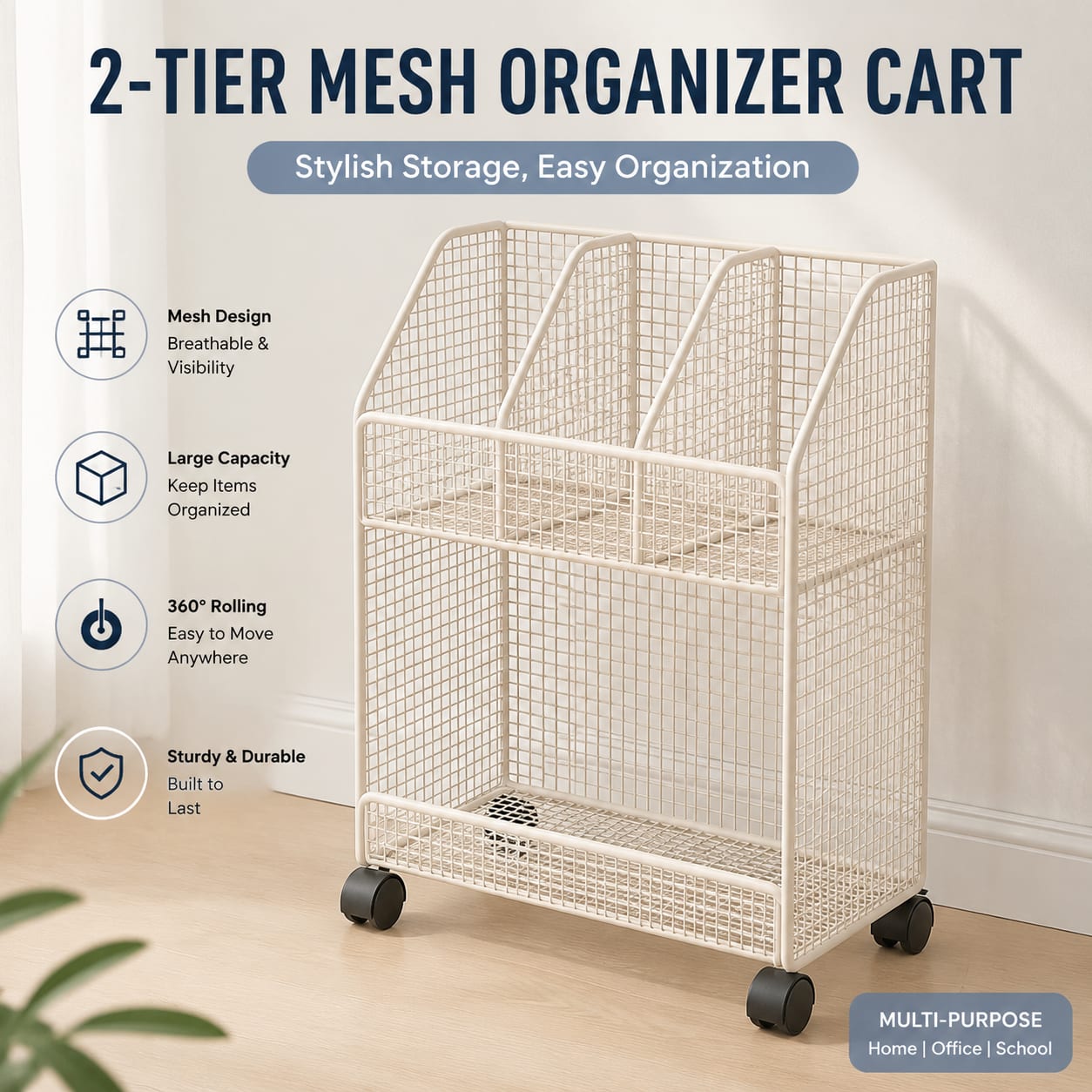 Mobile Rolling Book Cart with  - огляд і ціна Book Cart Rolling