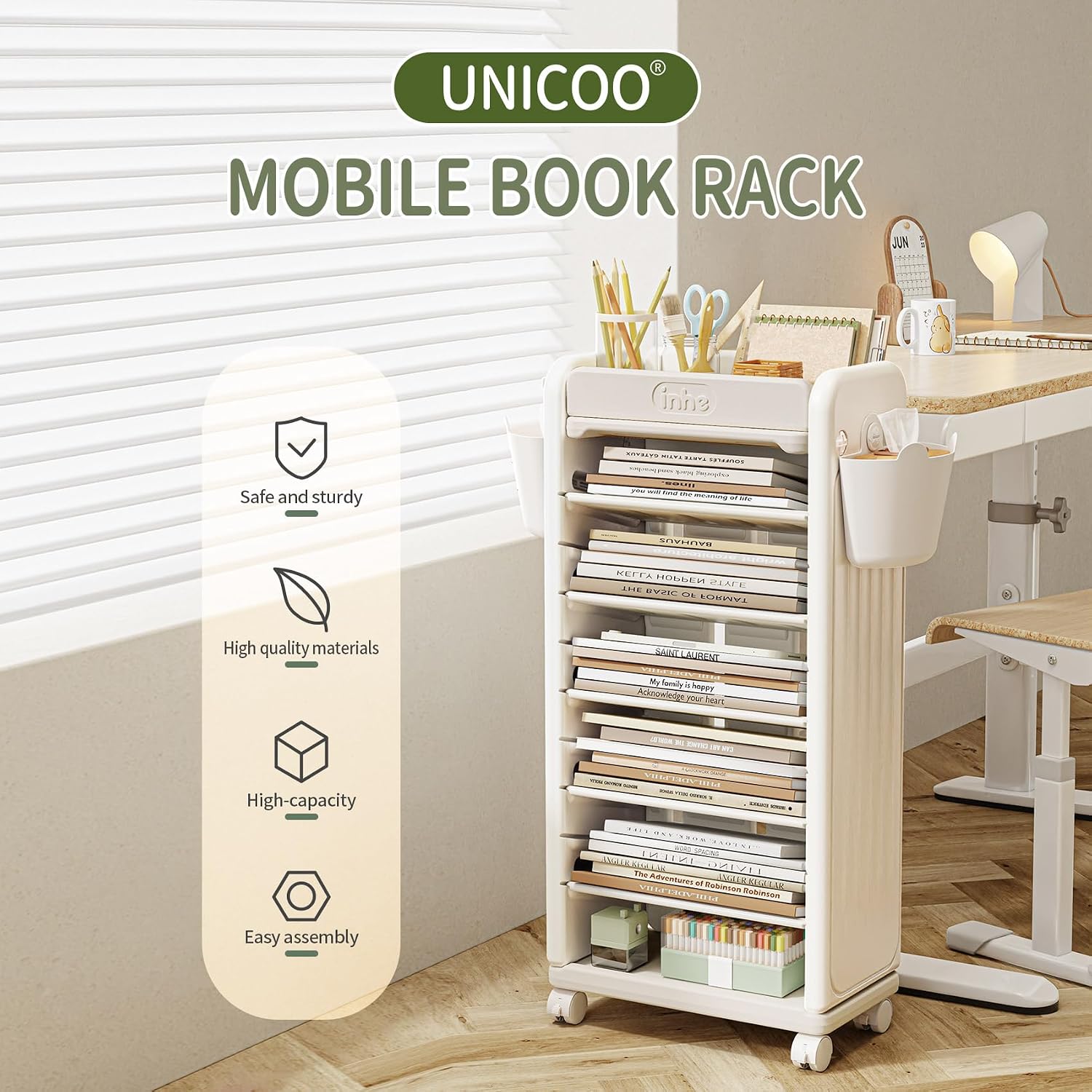 ® 7 Tier Book Cart | Mobile Bo - огляд і ціна Book Cart Rolling