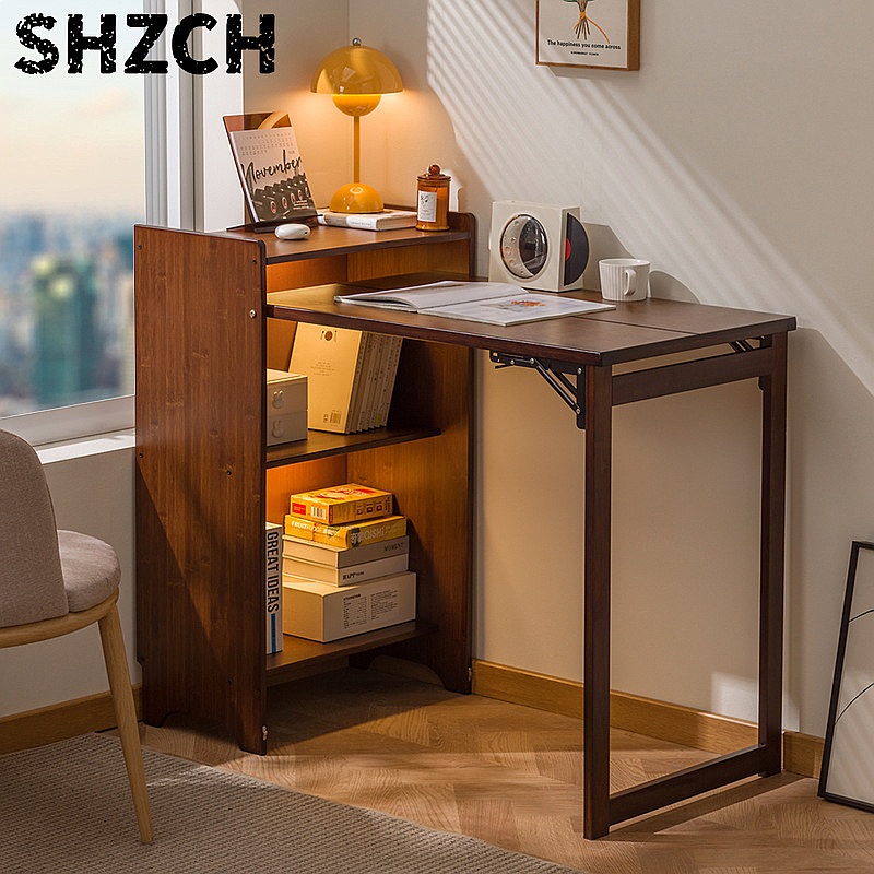Bamboo Folding Desk with Books - огляд і ціна Office Furniture For Small Spaces
