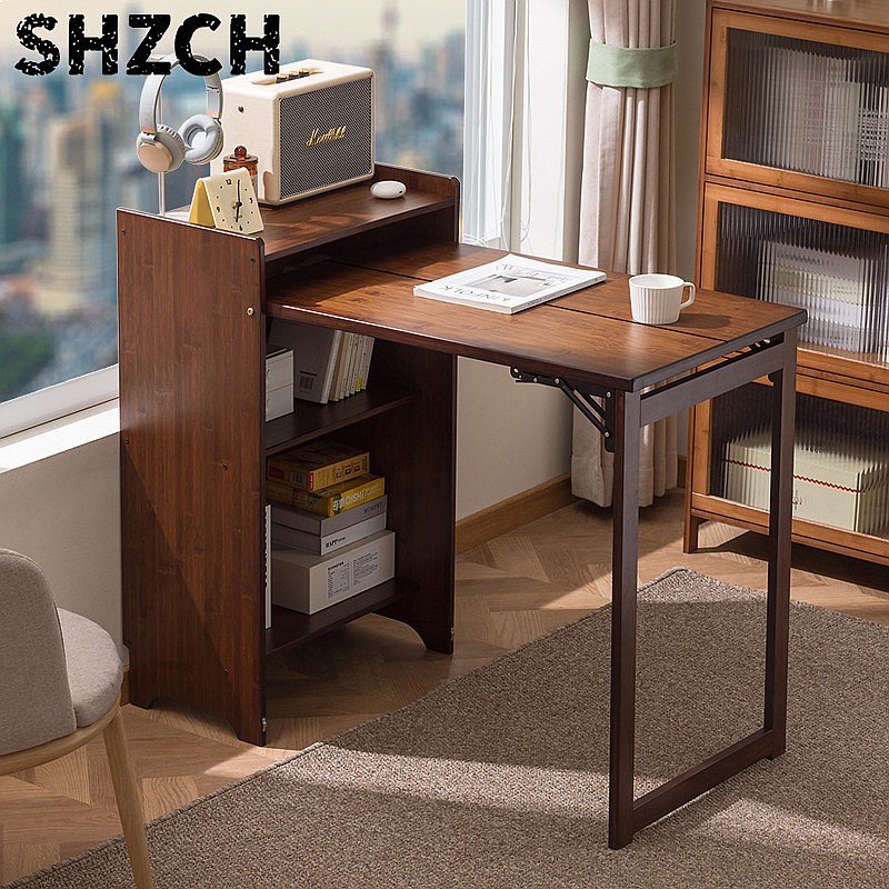 Bamboo Folding Desk with Books - огляд і ціна Office Furniture For Small Spaces