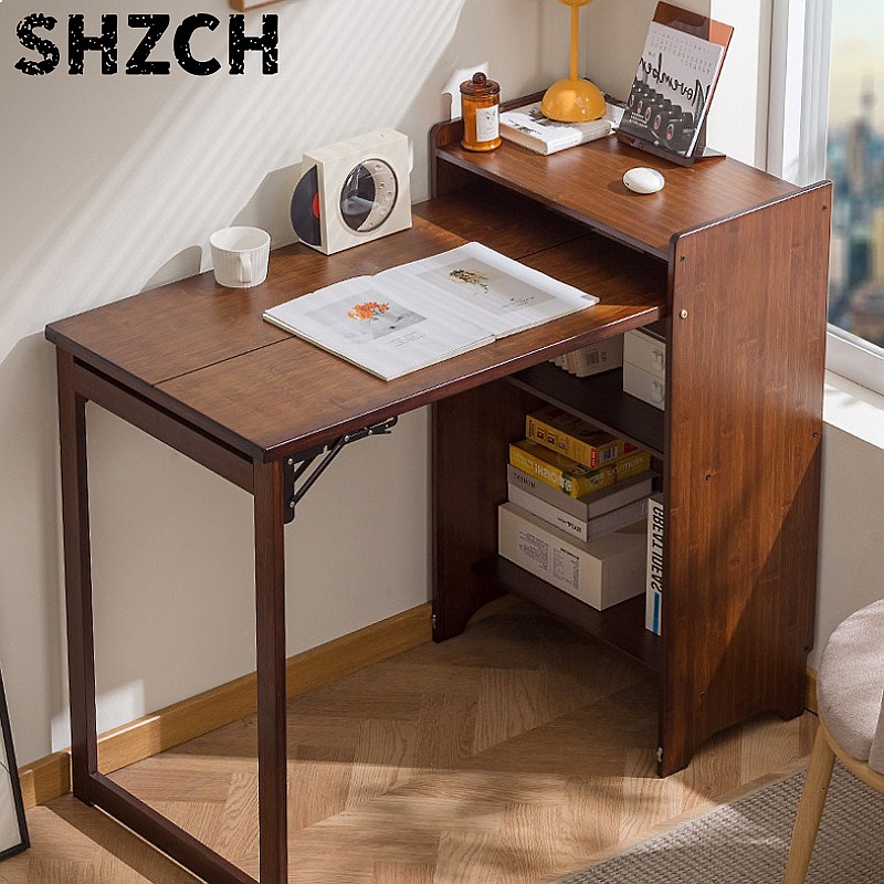 Bamboo Folding Desk with Books - огляд і ціна Office Furniture For Small Spaces