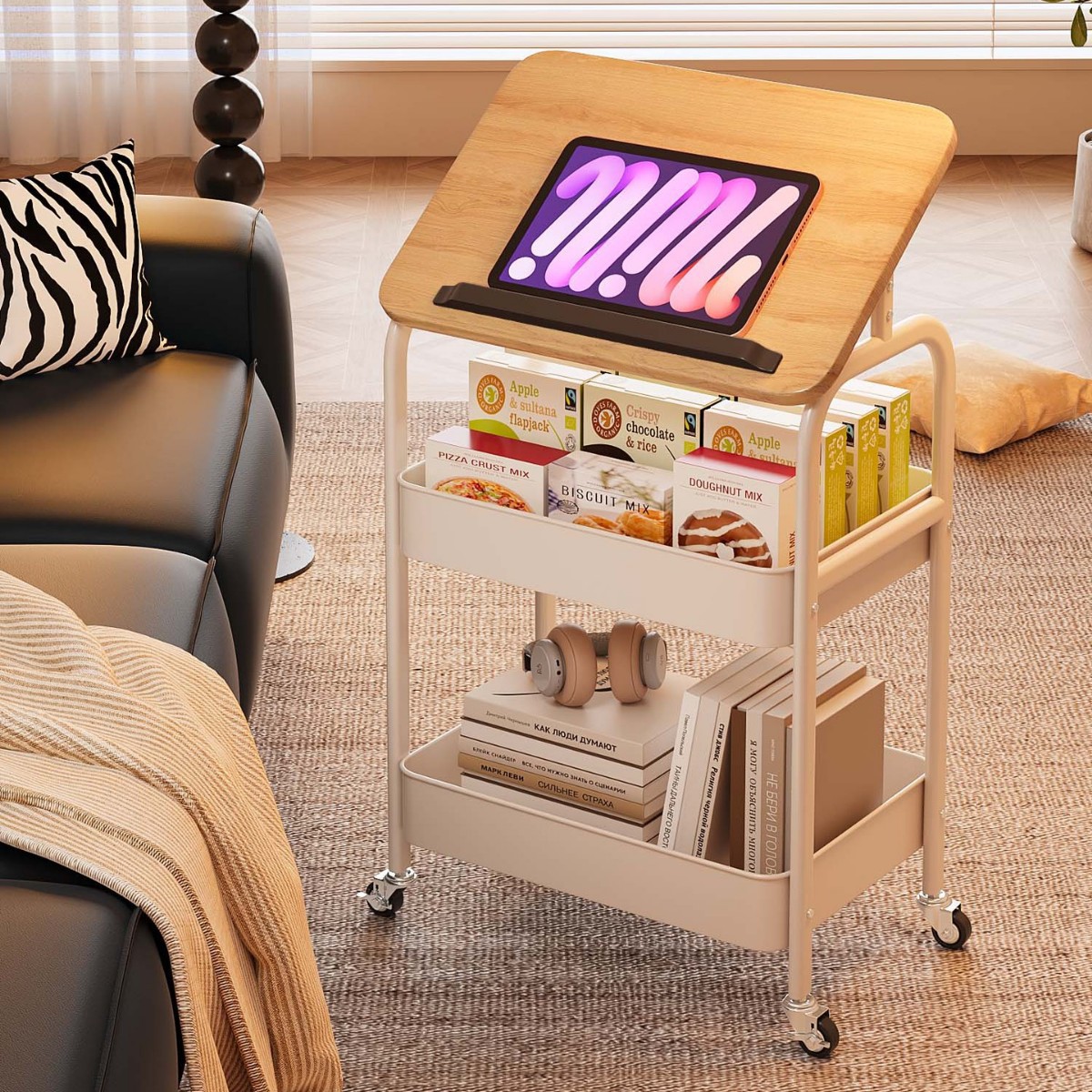 Portable Utility Rolling Carts - огляд і ціна Book Cart Rolling