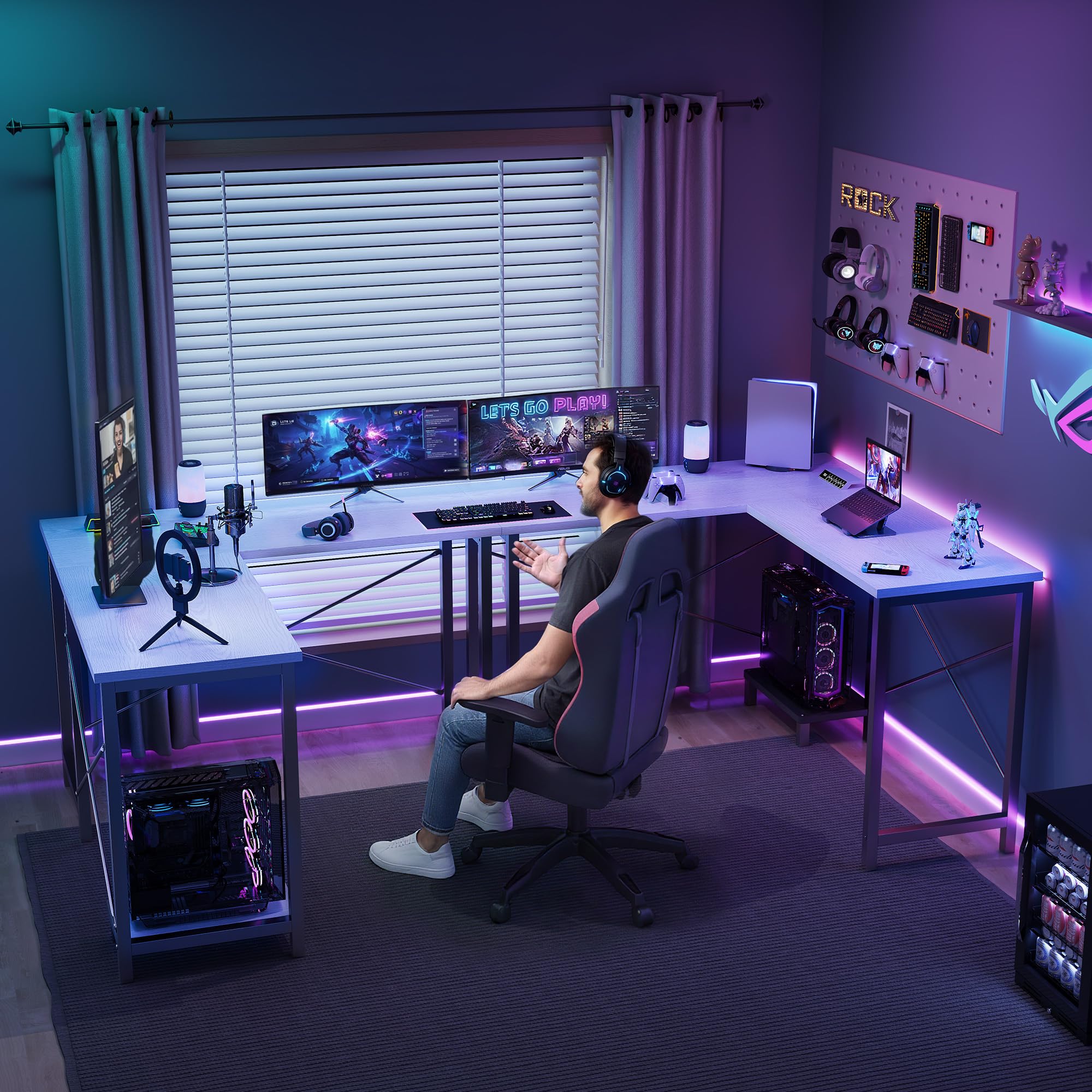 JHK 50 Inch L Shaped Desk Comp - огляд і ціна Office Furniture For Small Spaces