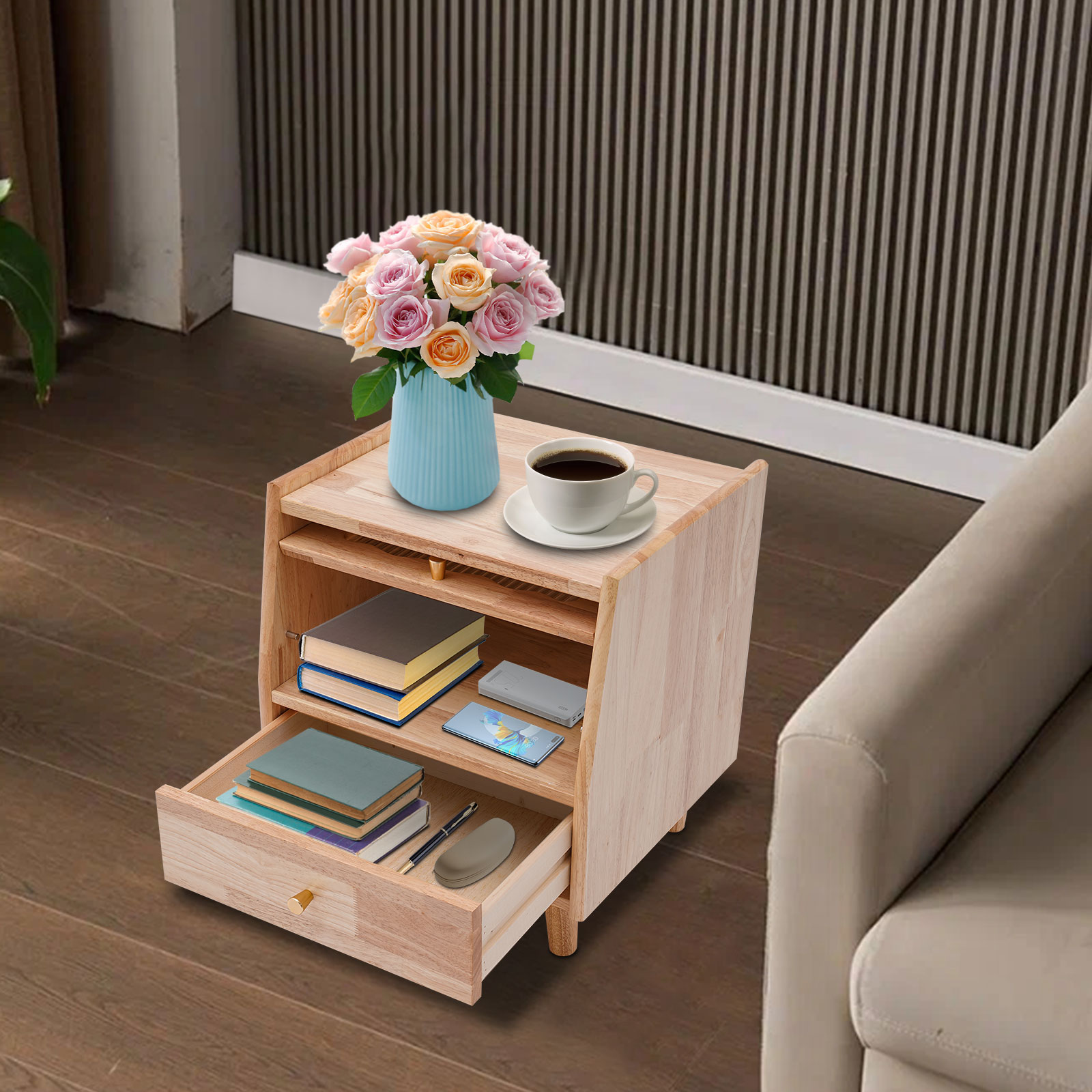 2-Tier Bedside Cabinet Storage - огляд і ціна Office Furniture For Small Spaces