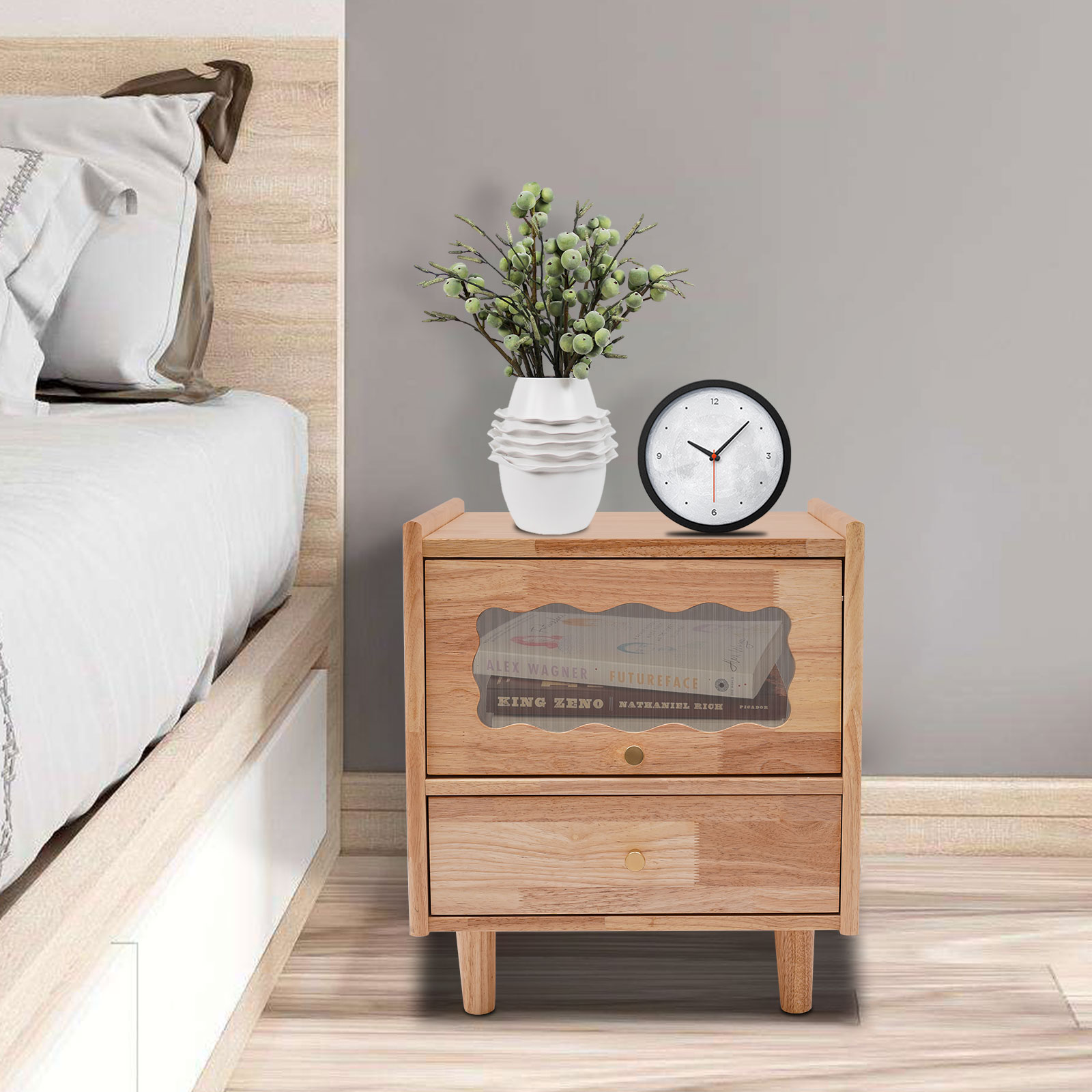 2-Tier Bedside Cabinet Storage - огляд і ціна Office Furniture For Small Spaces