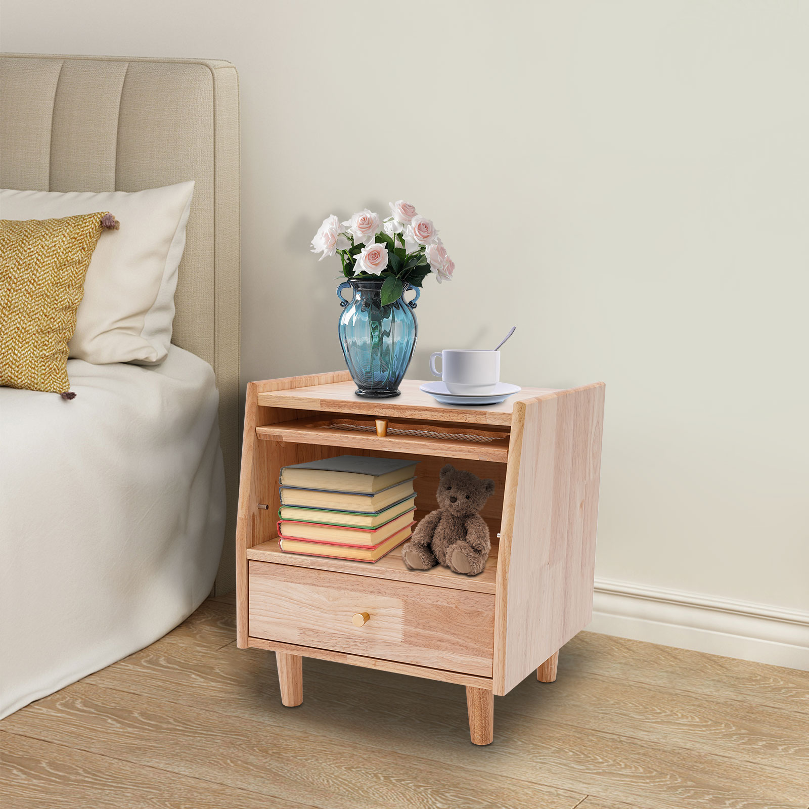 2-Tier Bedside Cabinet Storage - огляд і ціна Office Furniture For Small Spaces