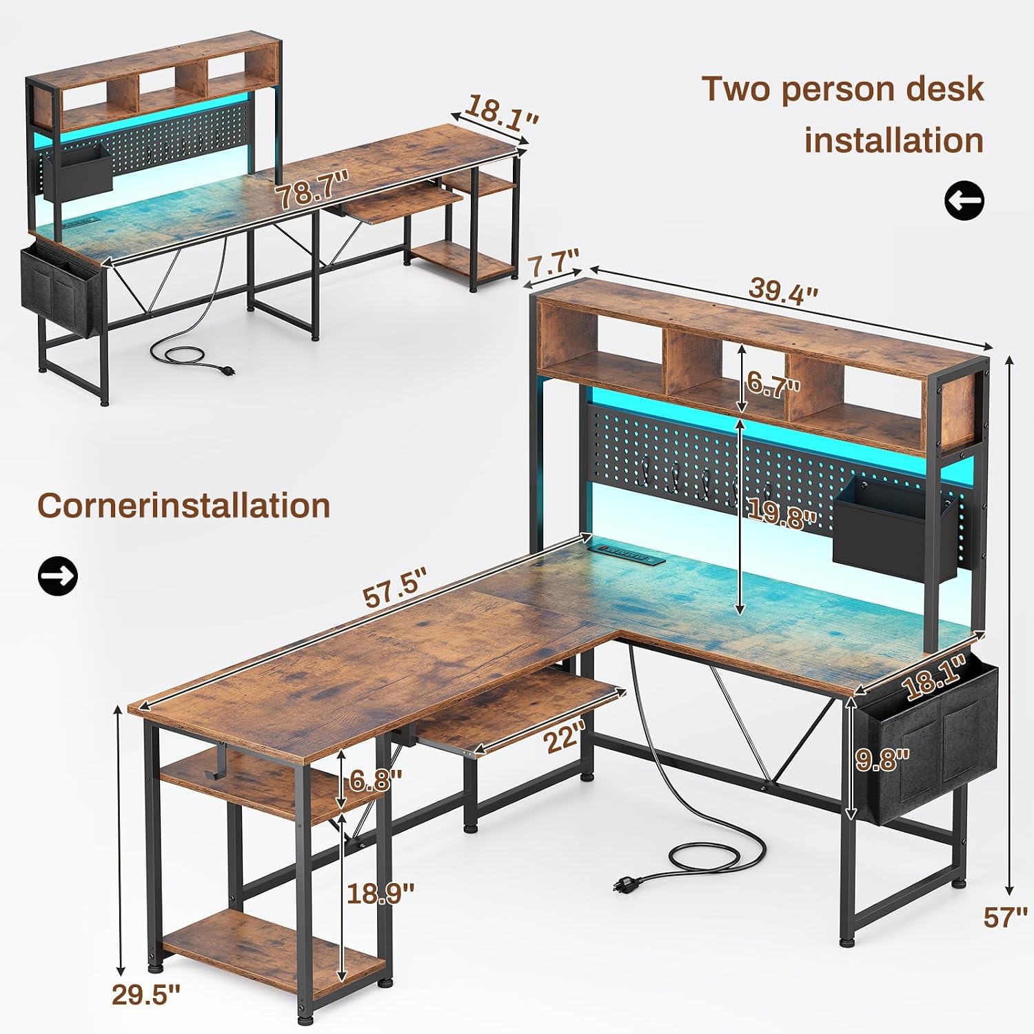 L Shaped Gaming Desk with Hutc - огляд і ціна Gaming Desk With Hutch