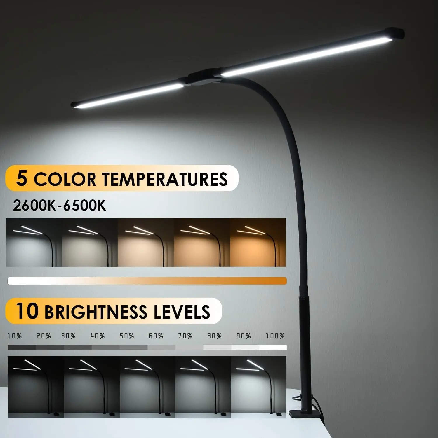 2Head USB LED Desk Lamp Office - огляд і ціна Office Furniture Brand