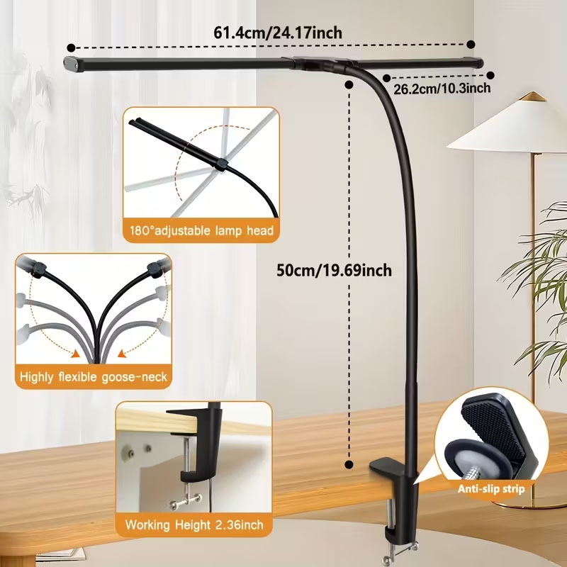2Head USB LED Desk Lamp Office - огляд і ціна Office Furniture Brand