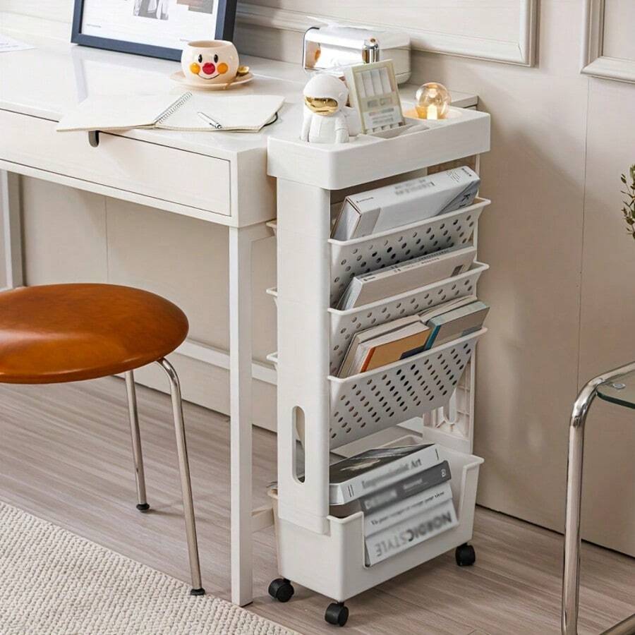 5-Tier Rolling Storage Cart Wi - огляд і ціна Book Cart Rolling