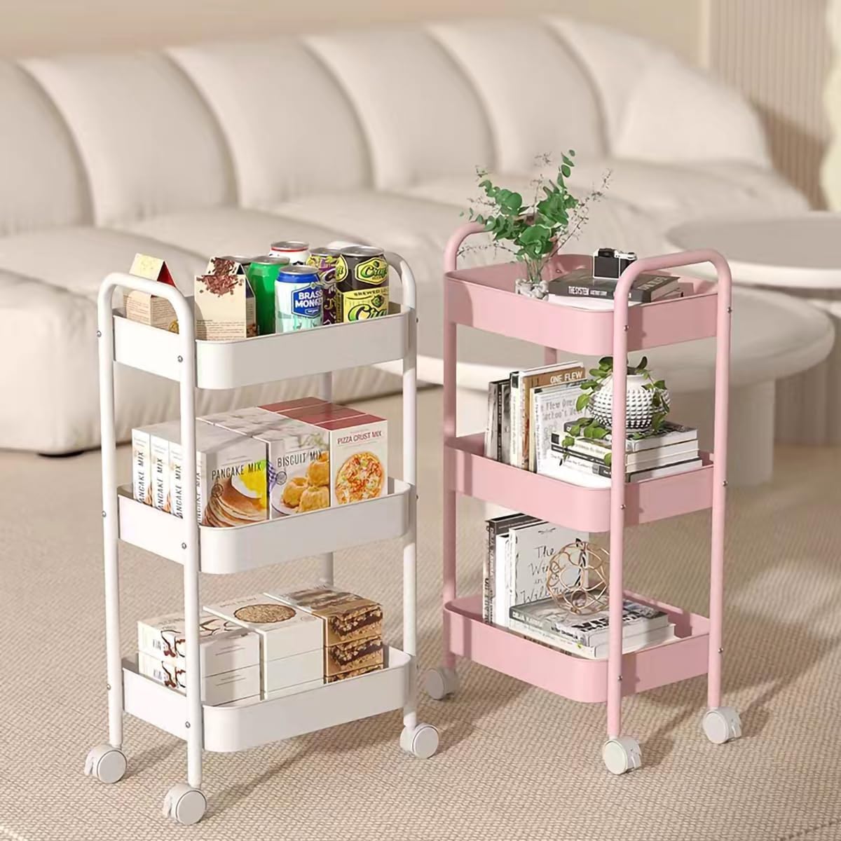 3-Tier Rolling Storage Cart He - огляд і ціна Book Cart Rolling