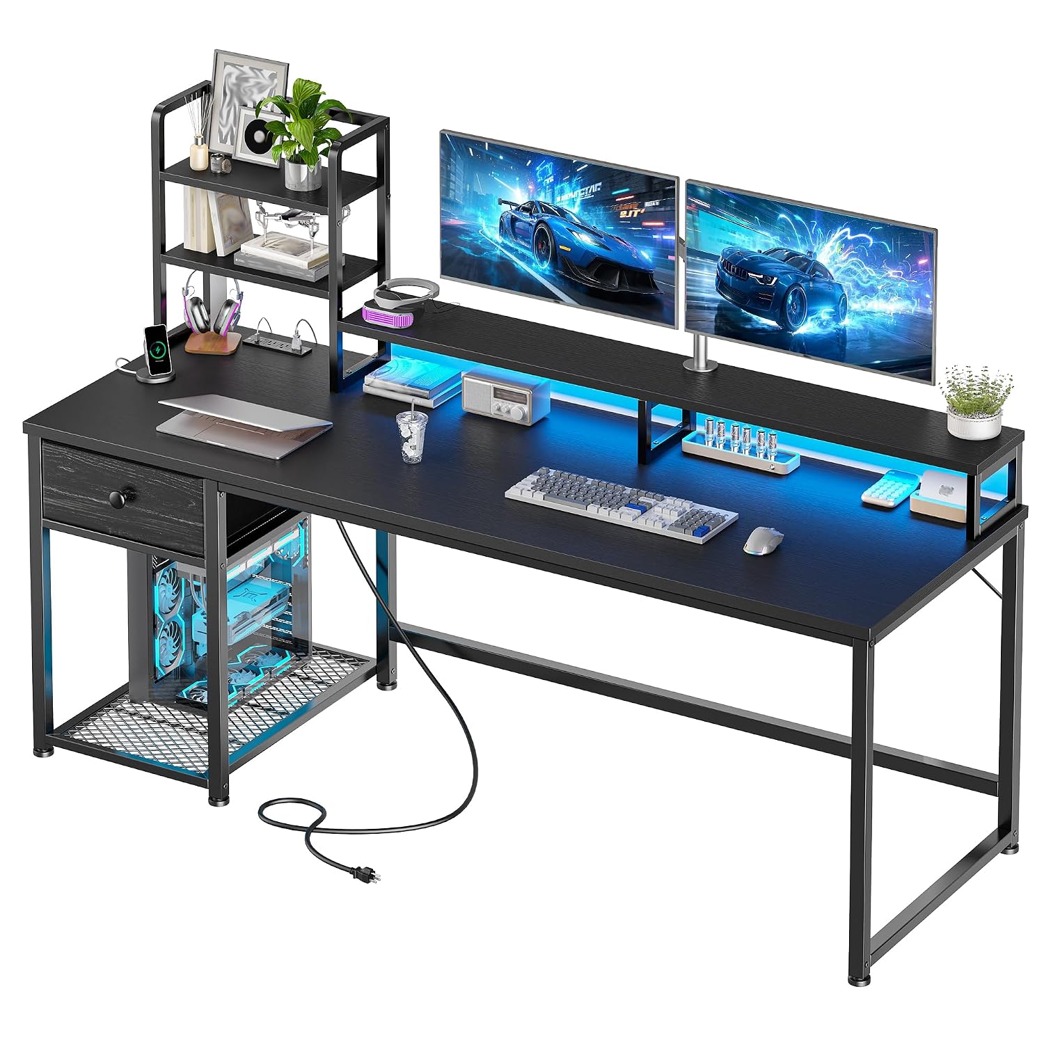 Gaming Desk with Hutch & Drawe - огляд і ціна Gaming Desk With Hutch