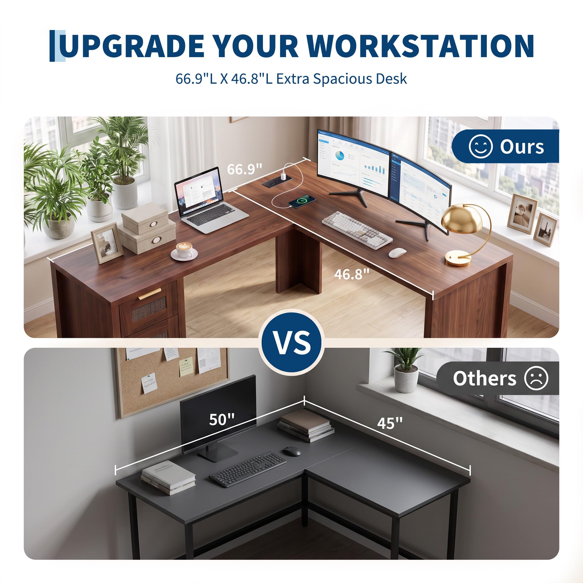 L Shaped Office Desk With Stor - огляд і ціна Office Furniture For Small Spaces