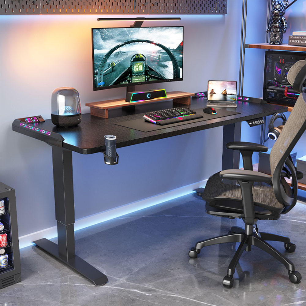 Height Adjustable Desk Motion  - огляд і ціна Gaming Desk With Hutch