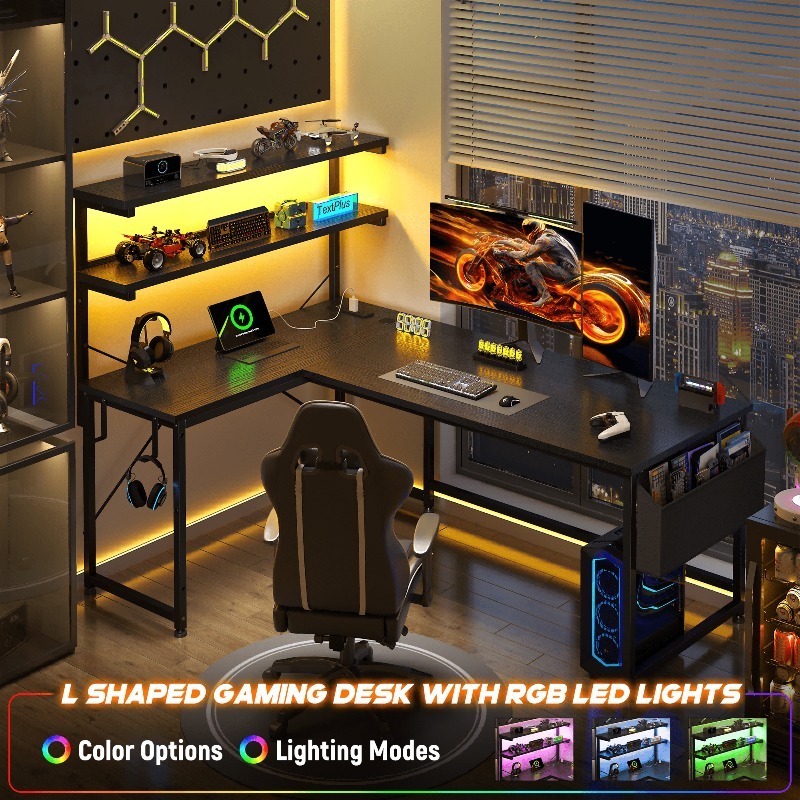 Black L Shaped Computer Desk W - огляд і ціна Office Furniture For Small Spaces
