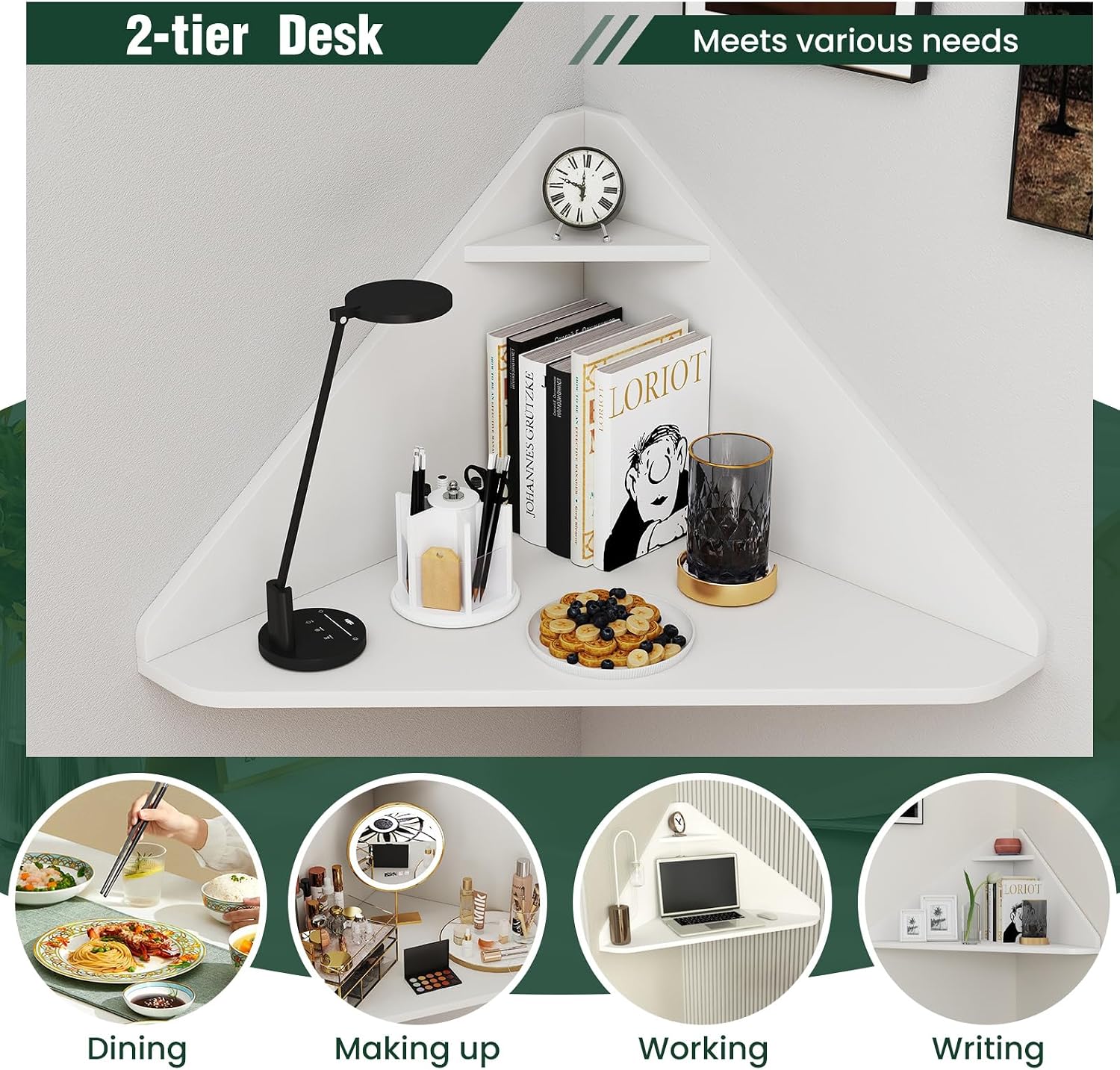 Floating Corner Desk Wall Moun - огляд і ціна Office Furniture For Small Spaces