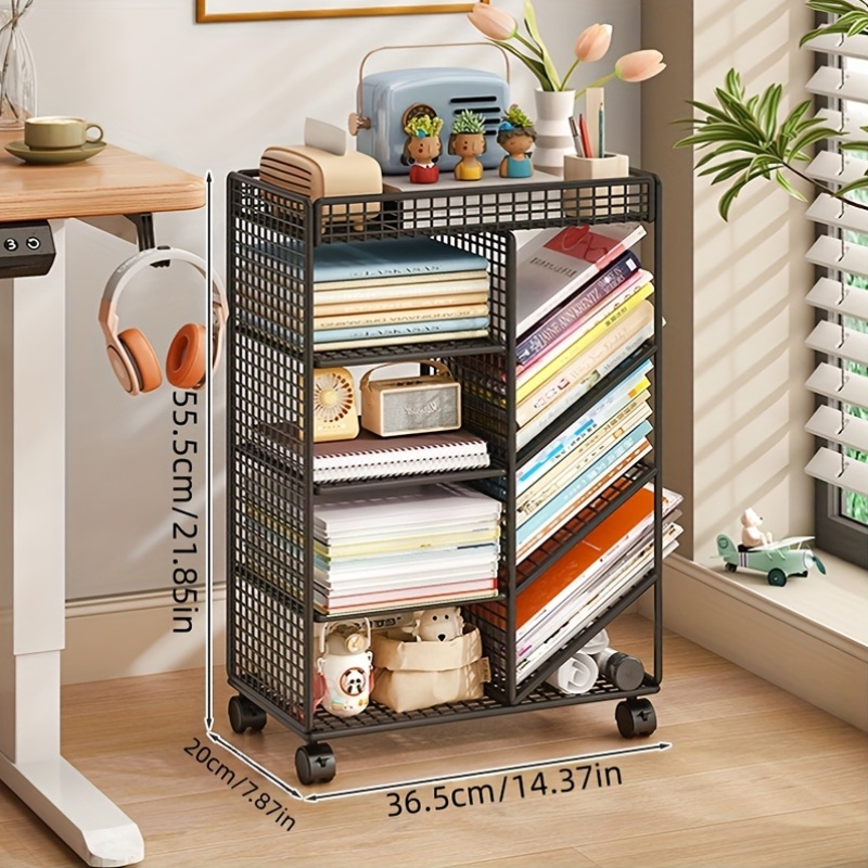 Rolling Book Cart -  Metal Mob - огляд і ціна Book Cart Rolling