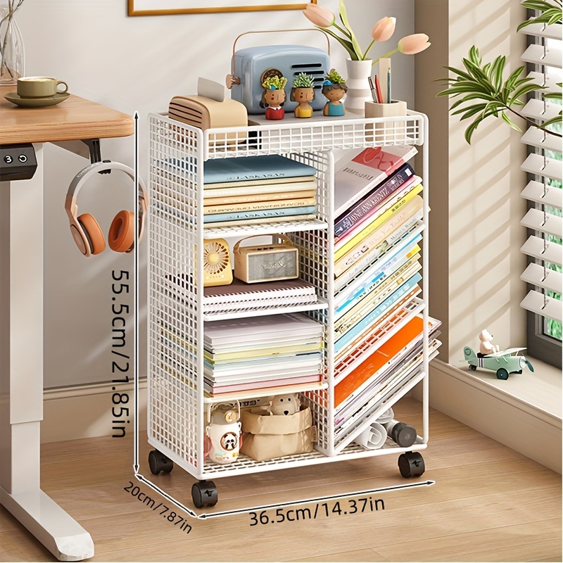 Rolling Book Cart -  Metal Mob - огляд і ціна Book Cart Rolling