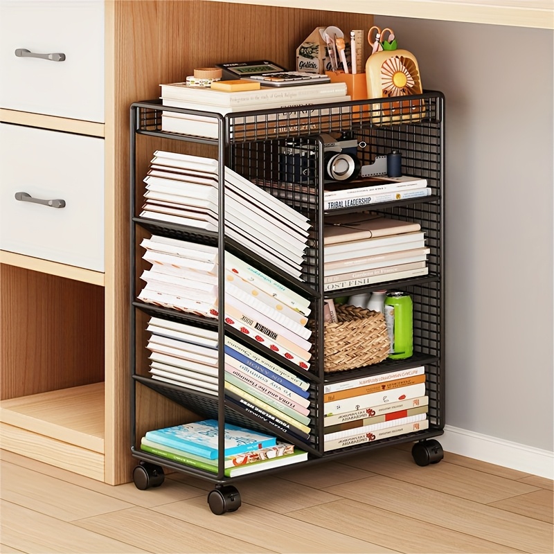 Rolling Book Cart -  Metal Mob - огляд і ціна Book Cart Rolling