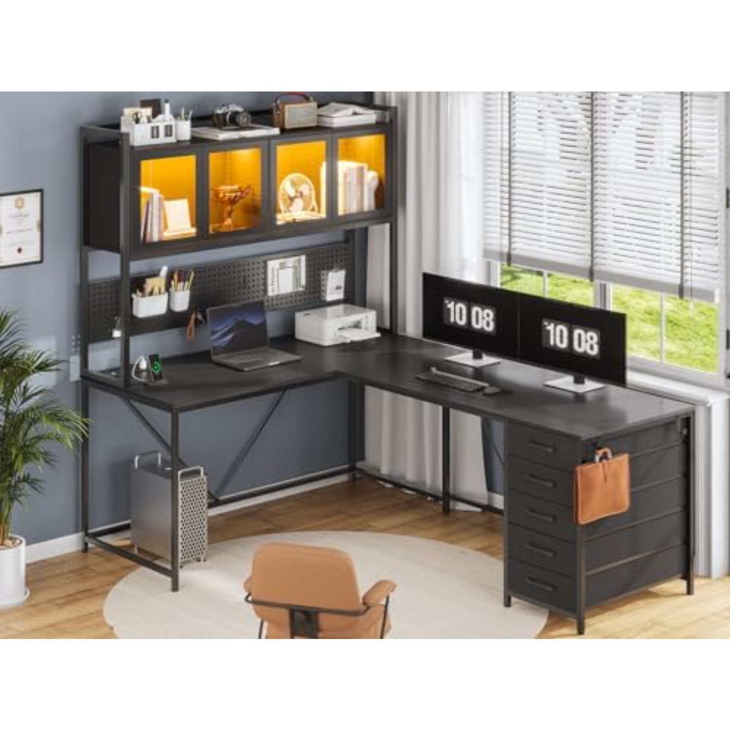 L Shaped Gaming Corner Desk wi - огляд і ціна Gaming Desk With Hutch