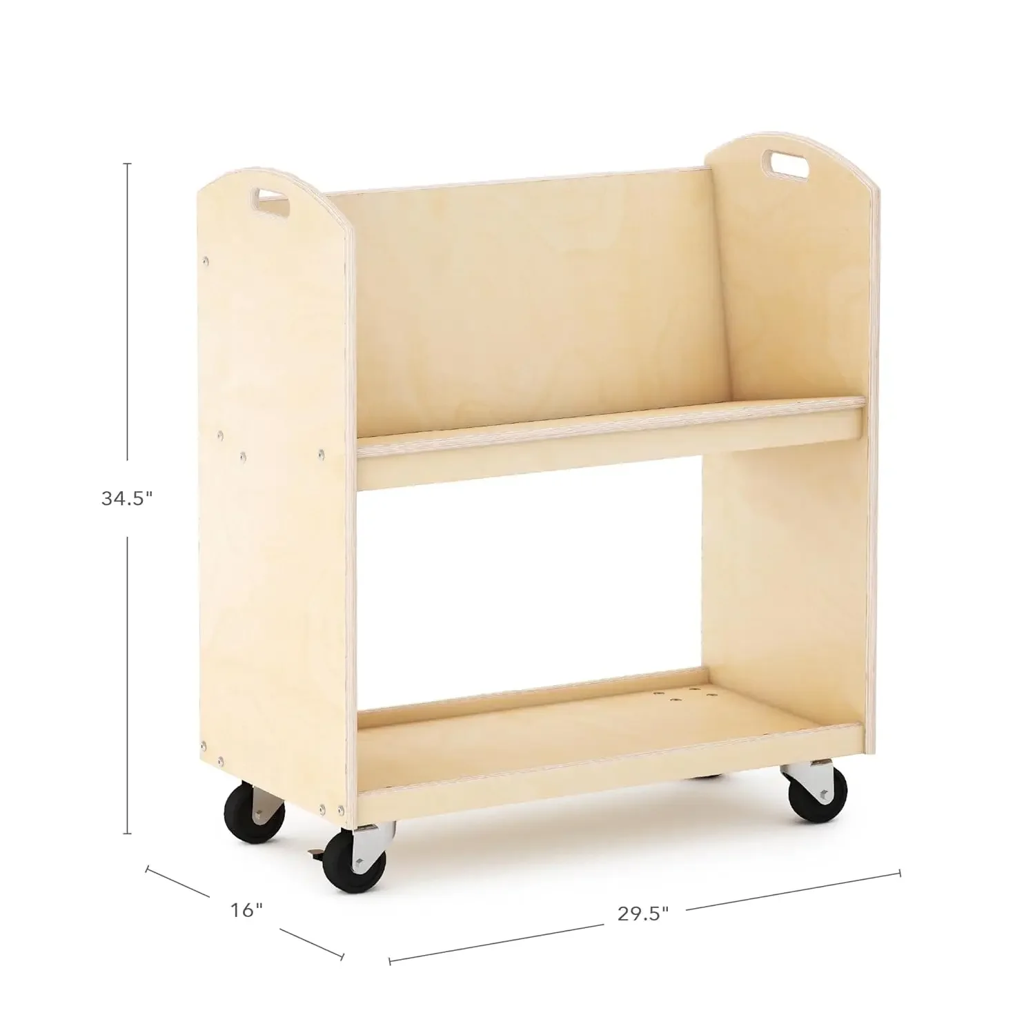 Kids Book Storage Cart - Natur - огляд і ціна Book Cart Rolling